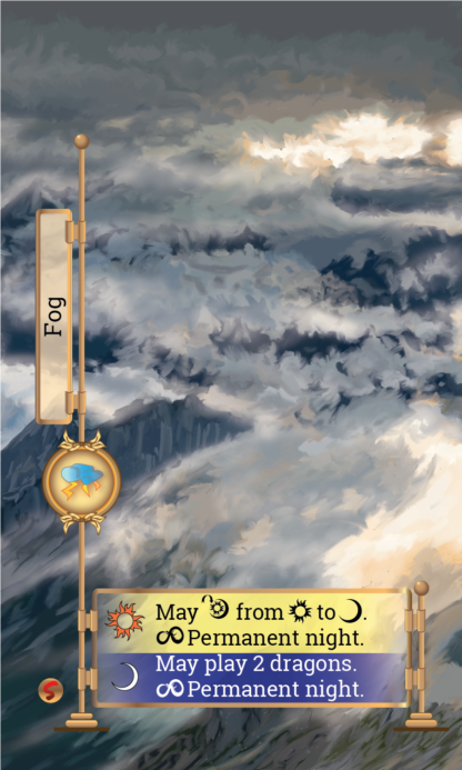 Storm Dragons Examples: Fog turns day to night