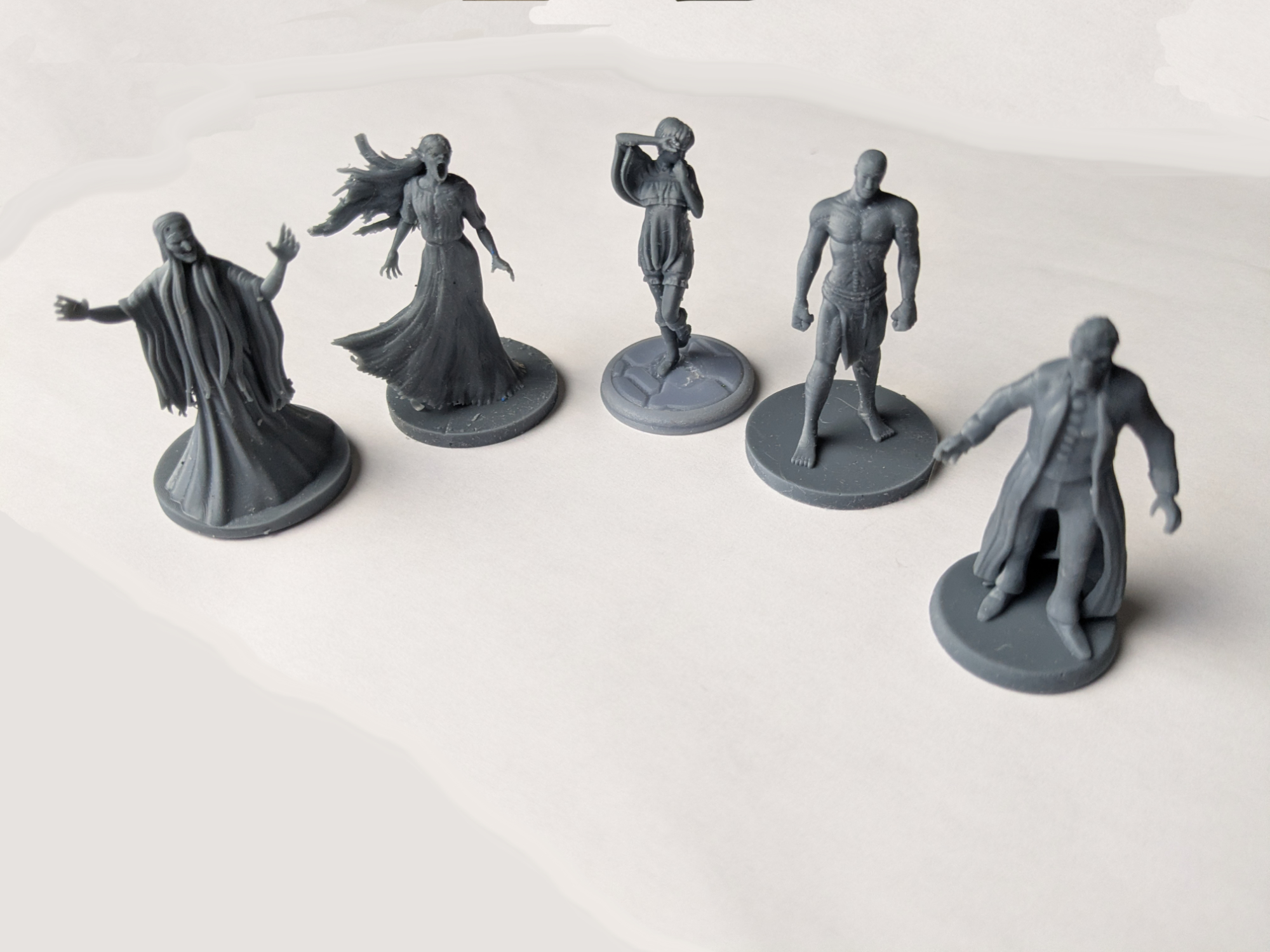 Gathering Gloom: Stretch-Goal Figures, unpainted